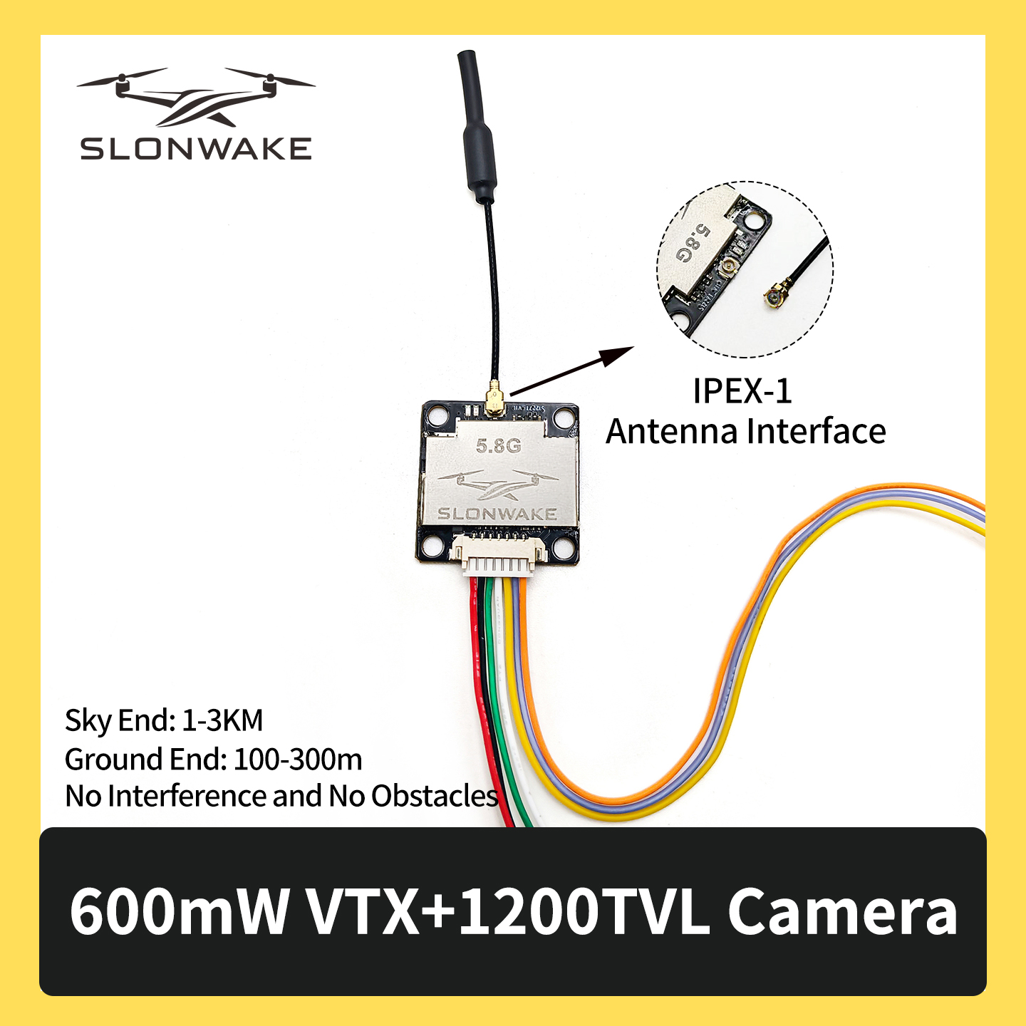 SLONWAKE 5.8G 600mW 7-24V FPV  - Drone Rc With Camera recensie en prijs