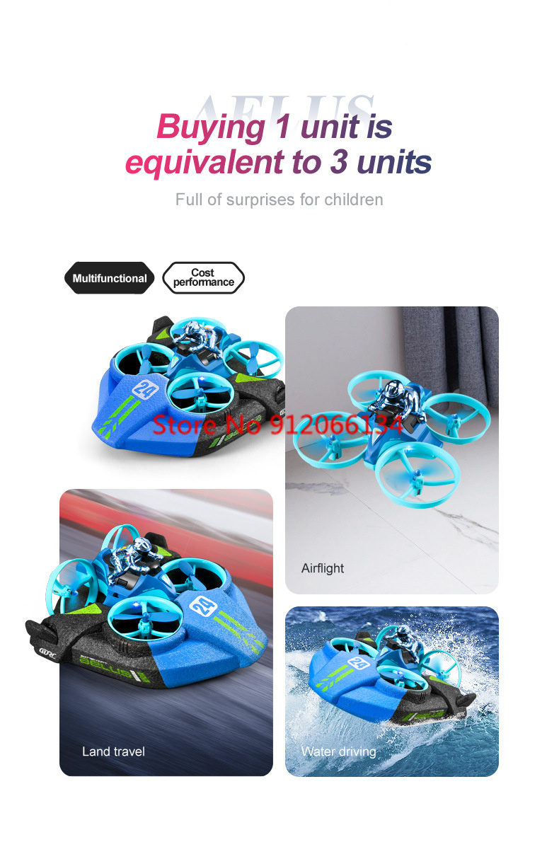 2.4G RC Plane Car Boat 3 In 1  - Drone Rc Game recensie en prijs