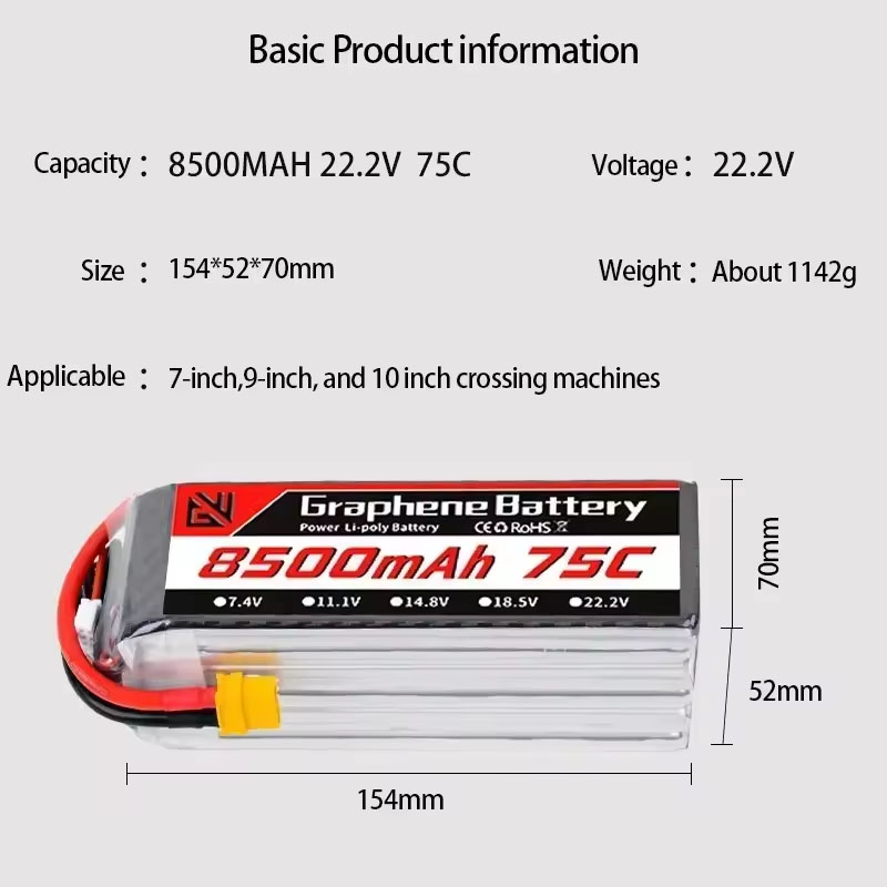 22.2V 6S 8500mAh 75C 10-inch C - Drone Rc Game recensie en prijs