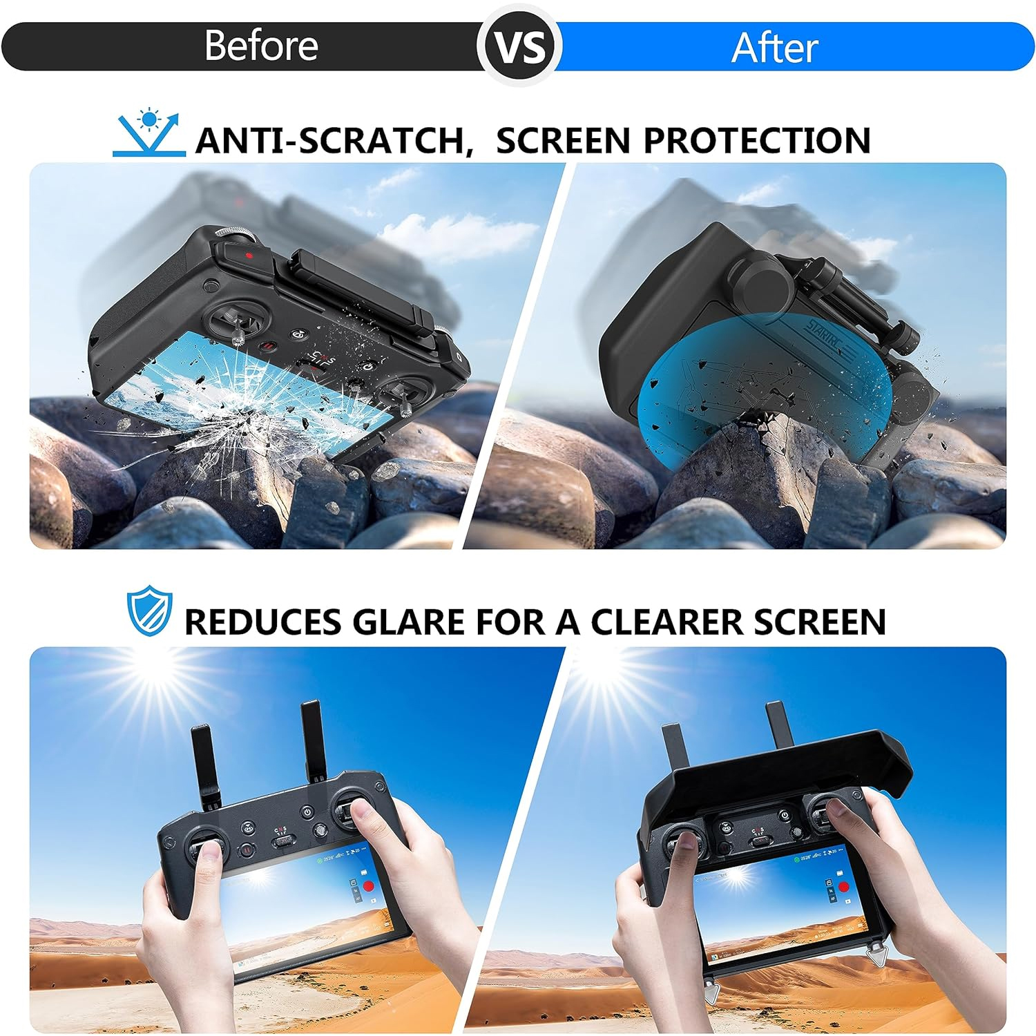 2-in-1 Sun Hood & Joystick Cov - Joystick Rc Drone recensie en prijs