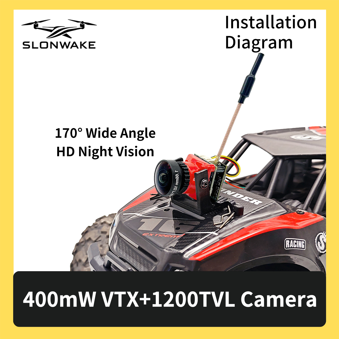 SLONWAKE 5.8G 48CH FPV 400mw V - Drone Rc With Camera recensie en prijs